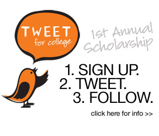 Tweet for College Scholarship - get info